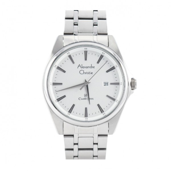 Alexandre Christie AC 8661 Silver White Man MDBSSSL